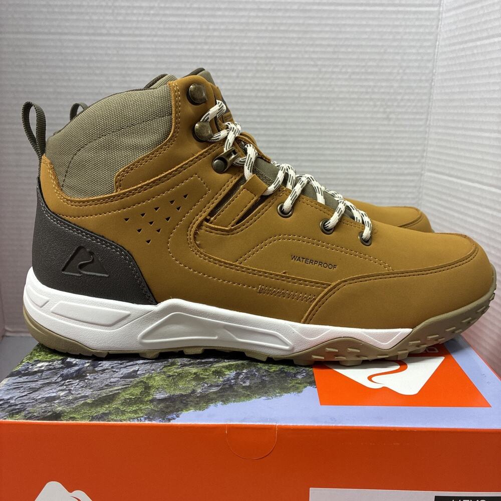 Ozark Trail Mens Size 11 Sport Hiker Shoes Waterproof Hiking Boots Wheat Leather